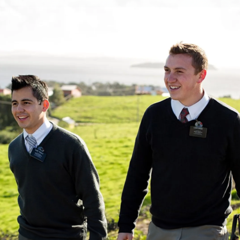 Two missionaries faithfully serve the Lord
