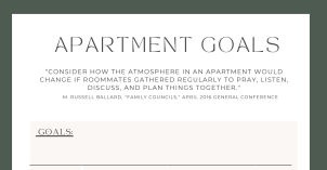 Apartment Goals Worksheet Screenshot