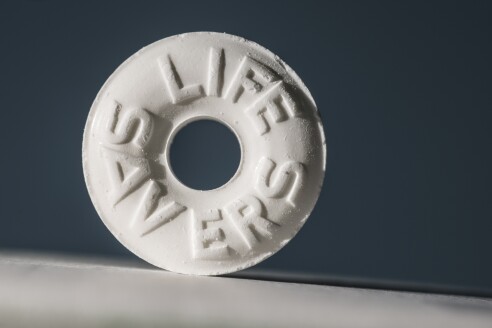 A picture of a Wintergreen Life Saver