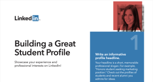 An image of a LinkedIn article about Building a Great Student Profile
