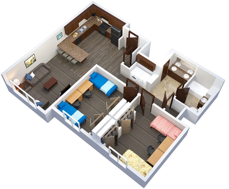 2 bedroom floor plan