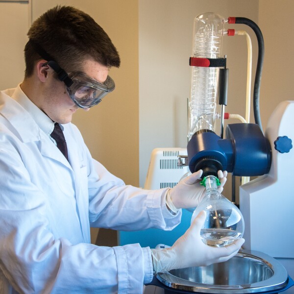 A male in a Research Lab