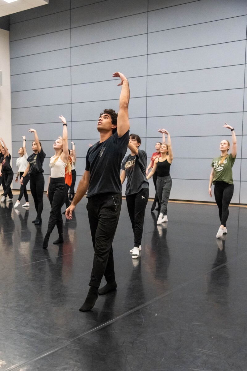 BYU-I students practice in a modern dance class