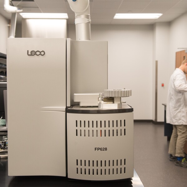 A LECO Nitrogen Combustion Analyzer
