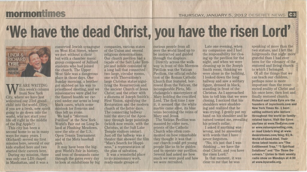 We Have the Dead Christ, You Have the Risen Lord
