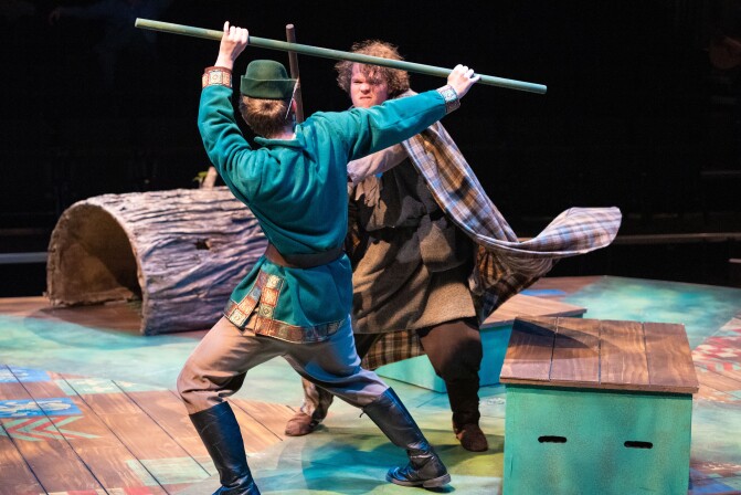 Theater department performs the play Robin Hood in the Black Box theater.
