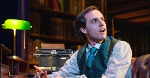 BYU-Idaho student acting in the play "Daddy Long Legs"