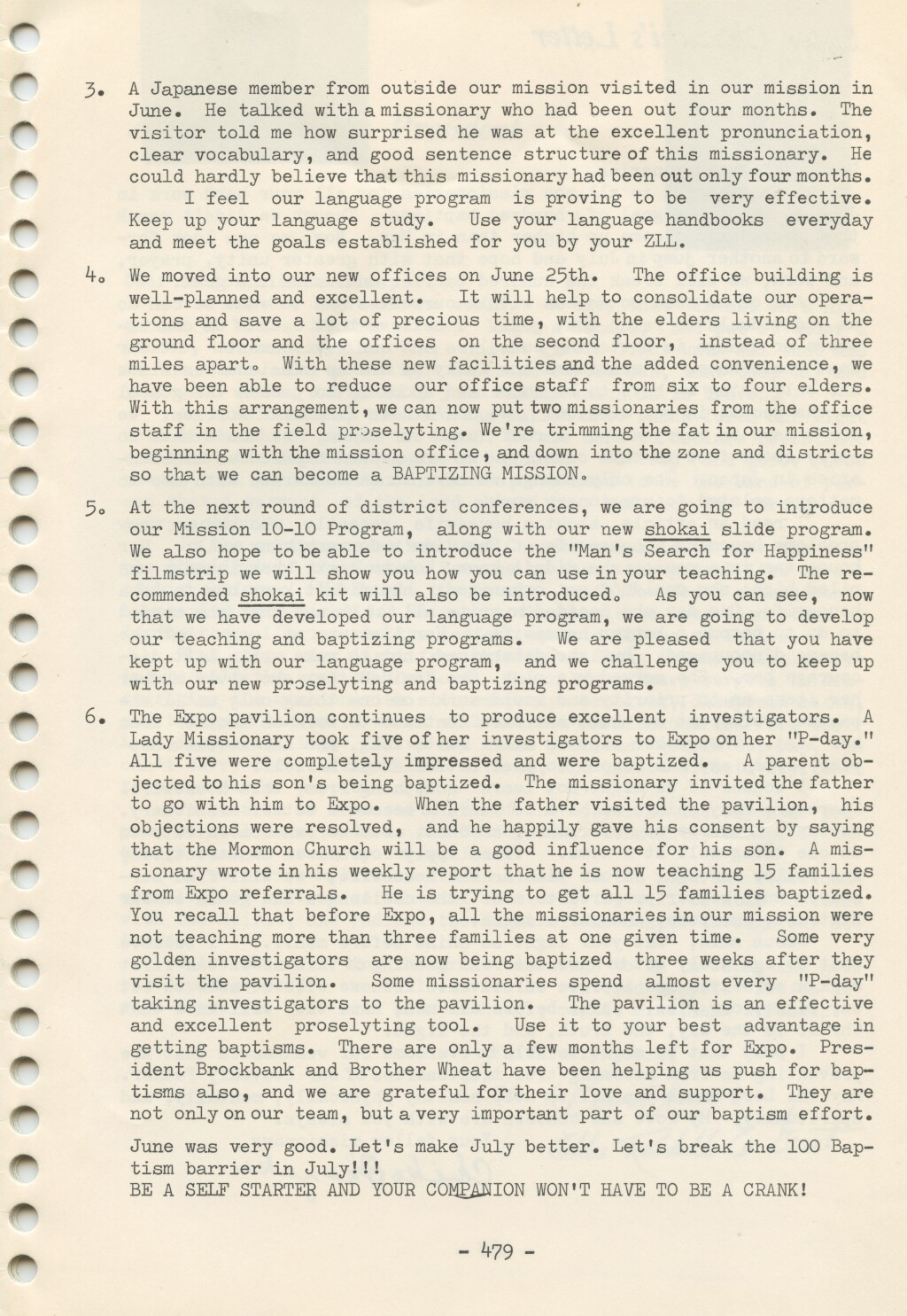 7/1970 - What's Happening in the Japan Central Mission - pg 479 - Vol.3 No.7