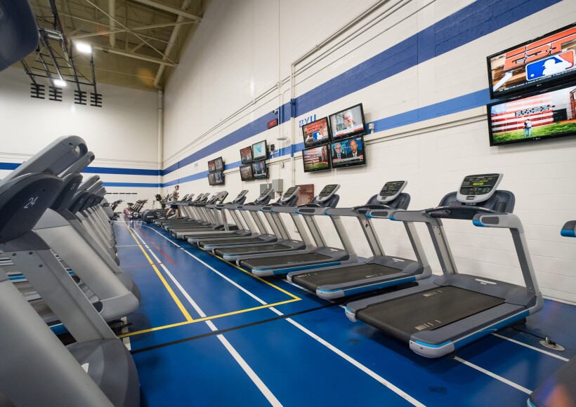 The Fitness Center in the Hart Building.