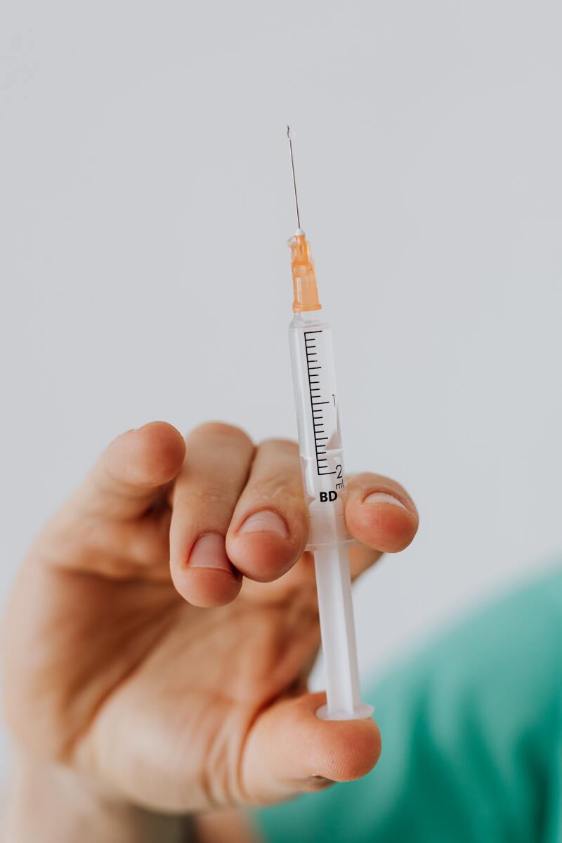 Stock photo of a vaccine needle.