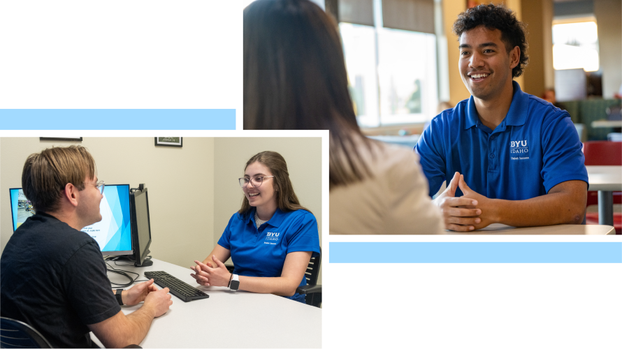 First Year Experience student employees helping freshman students be successful at BYU-Idaho