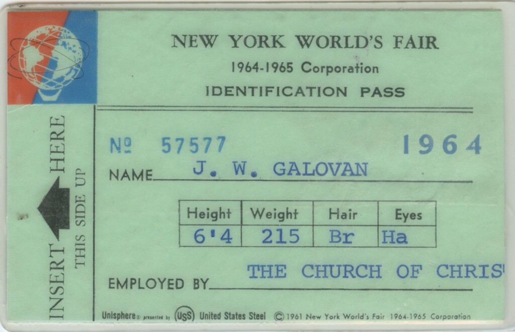 World Fair ID back