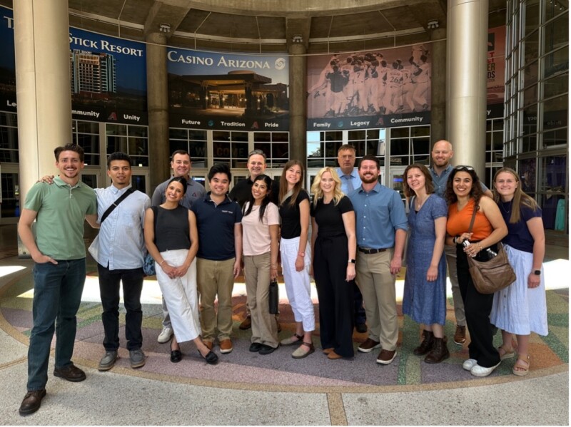 Comm Students visit the Arizona Diamondbacks during a networking visit in 2025.