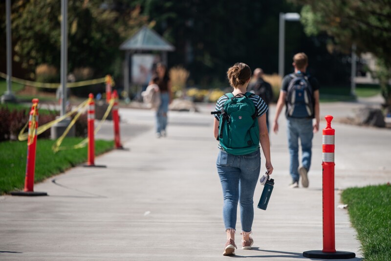 Students around campus on the first day of the fall 2021 semester at BYU-Idaho.