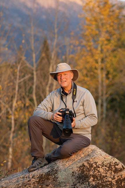 Outdoor portrait of campus photographer Mike Lewis