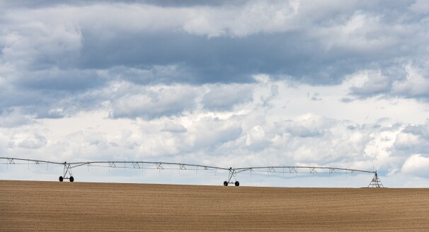 Cultivating the ground South of Rexburg, Idaho.