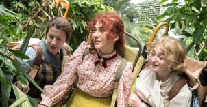 Three BYU-Idaho students presenting "On the Verge" written by Eric Overmyer