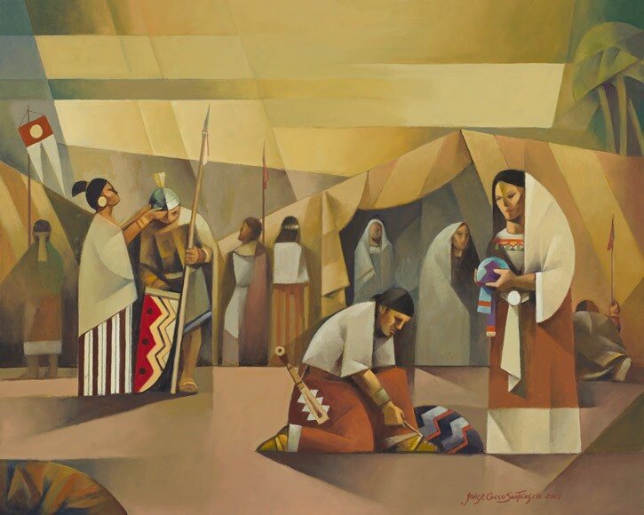 Mothers of the 2000 Stripling Warriors, Oil, 2019