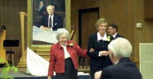 Unveiling of the painting of President Hinckley
