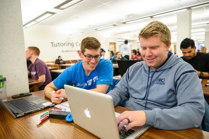 Students can recieve free tutoring through the tutoring center, located on the second floor of the McKay Library.