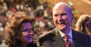 President Russell M. Nelson and Sister Wendy Nelson visiting the BYU-Idaho Center.