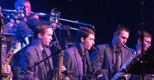 Jazz students perform together at Jazz Festival.