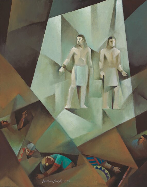 Alma and Amulek are Freed, Oil, 2019