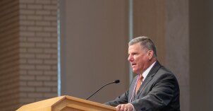 Ross Baron Speaking in the Taylor Chapel