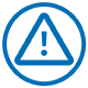 An icon of a triangle inside of a circle. An exclamation point is inside the triangle, suggesting an emergency.