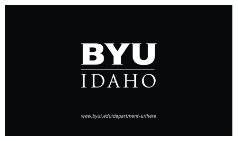 example of a URL being under the BYU-Idaho logo.