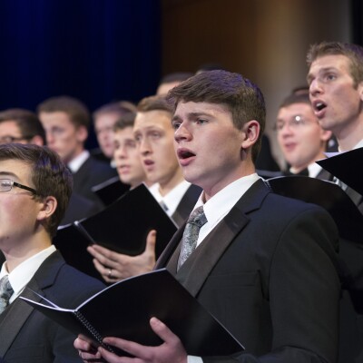 A BYU-Idaho Sacred Music Production performing "How Beautiful Upon the Mountains"