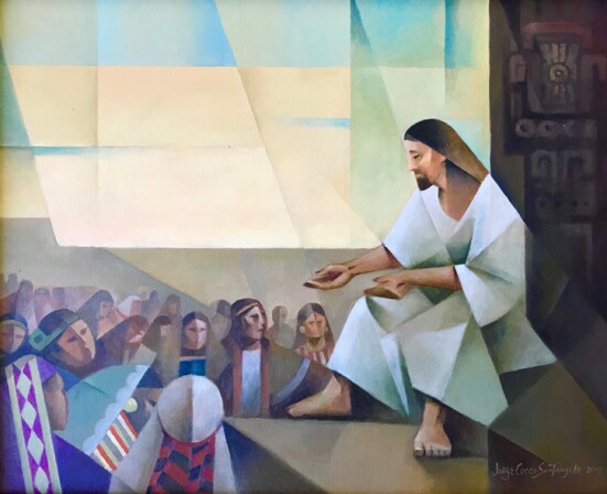 Jesus Preaches to the Multitude, Oil, 2019