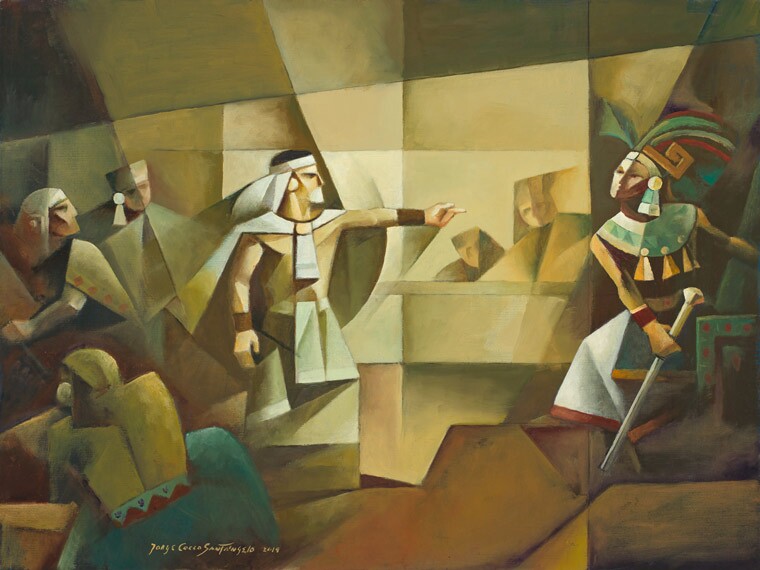 Abinadi Before King Noah, Oil, 2019