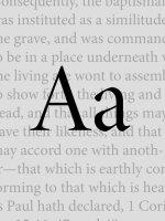 An example of Minion font with an uppercase and lowercase letter "A" with sample text in the background.