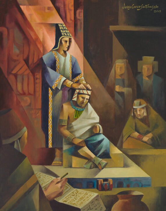 Alma Ordains a Priest, Oil, 2019