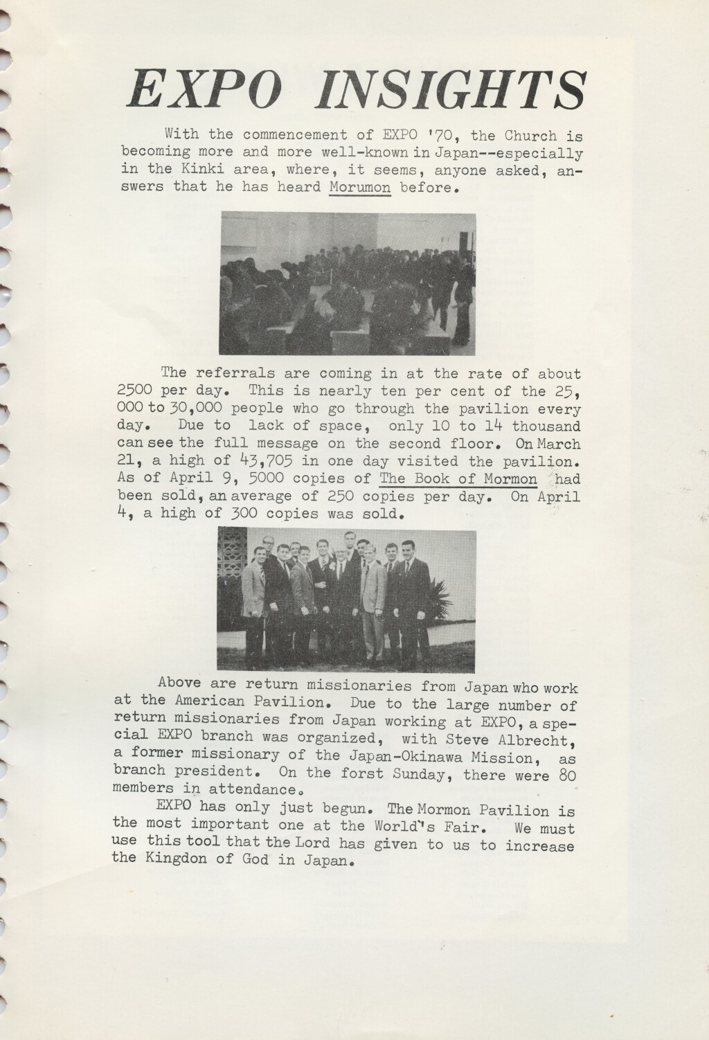 4/1970 - Expo Insights - pg 427 - Vol.3 No.4