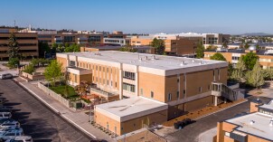 Drone aerials of BYU-Idaho campus on a beautiful spring morning.