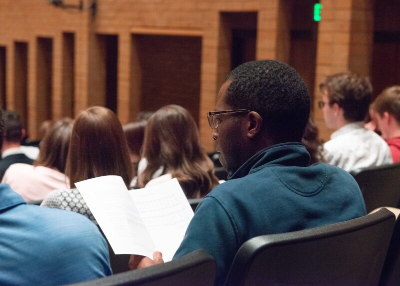 Hymn Festival held at the Barrus Concert Hall in the Snow Performing Arts Center.