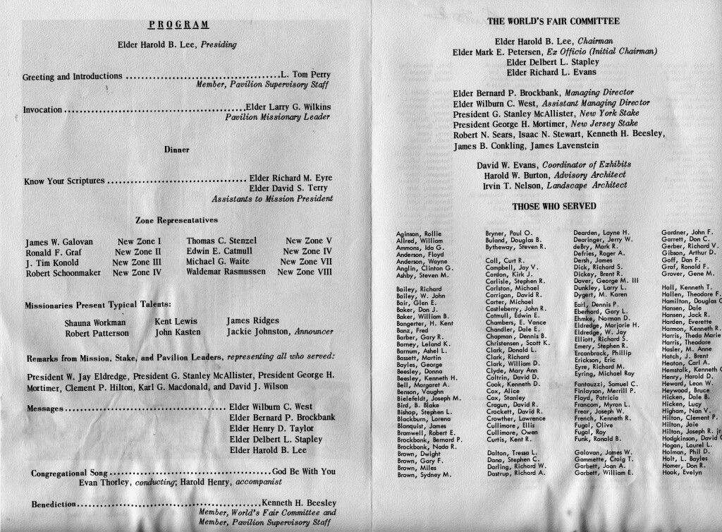 Appreciation and Thanksgiving Banquet Program