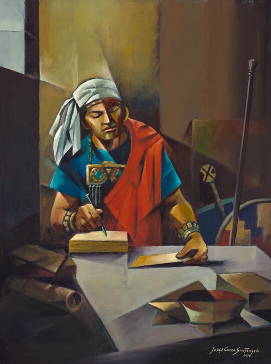 Moroni and the Last Pages, Oil, 2019