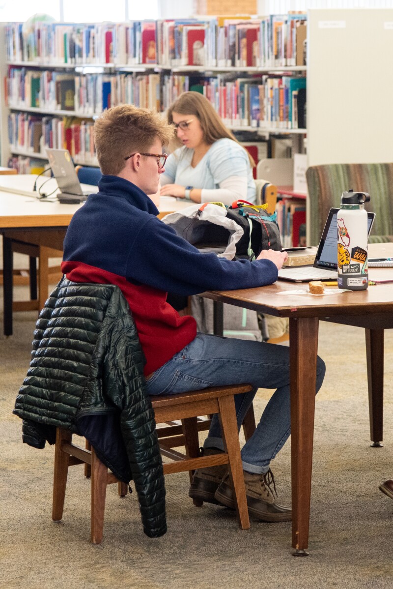 BYU-Idaho students on campus on the first day of winter semester.