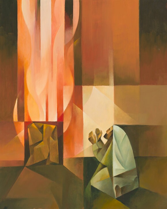 Lehi and the Pillar of Fire, Oil, 2019