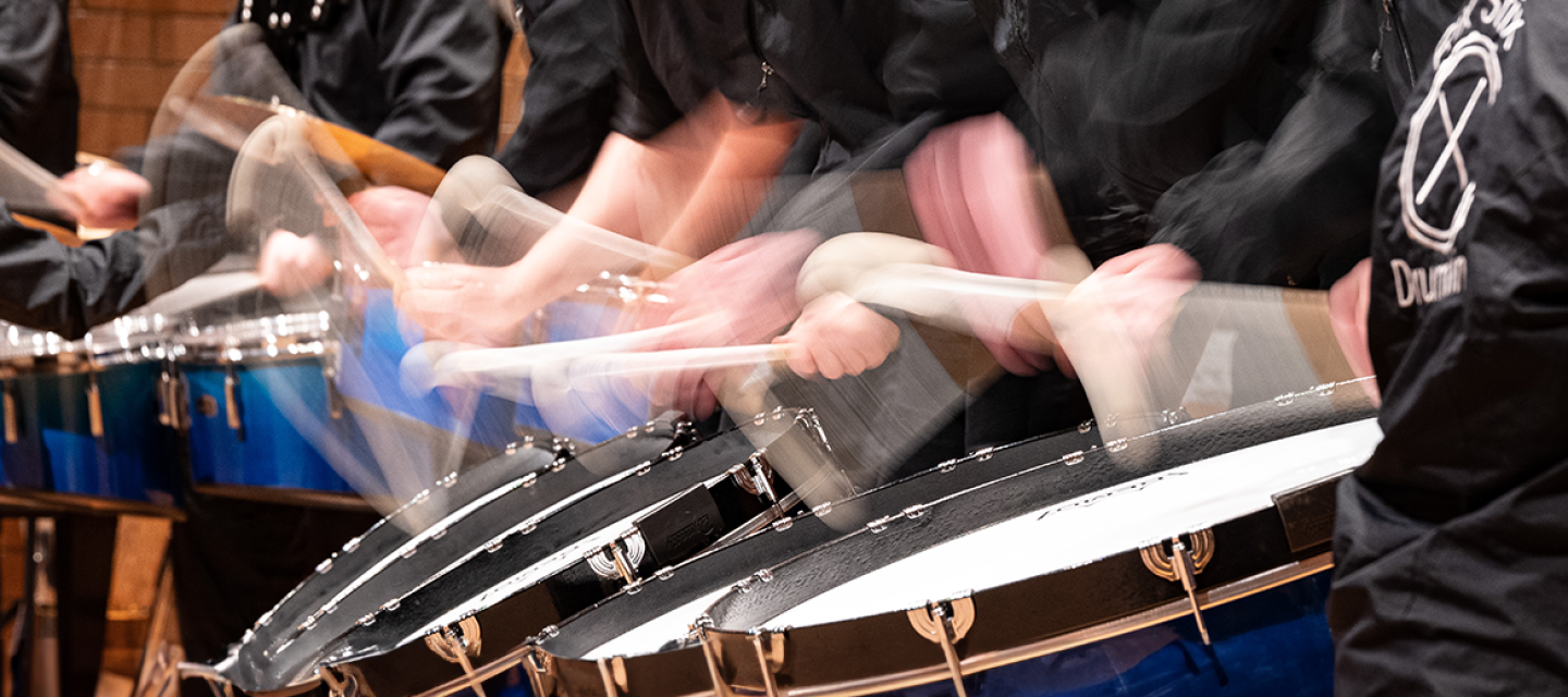The RixStix Percussion Group Drumline performing.
