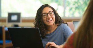 BYU-Idaho student studying in the McKay Library