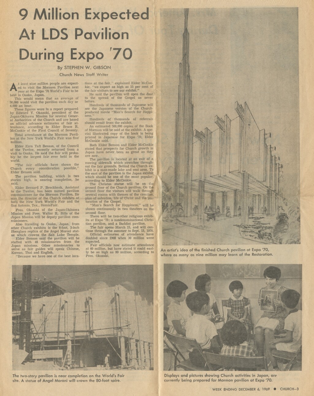 9 Million Expected at LDS Pavilon During Expo '70