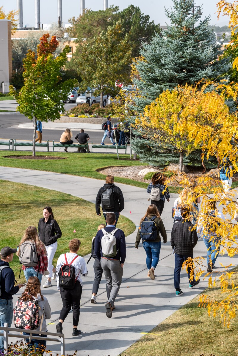 LuWana Roberts, music department office assistant speaks at BYUI devotional in the fall 2021 semester.