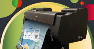 a printer printing a large print