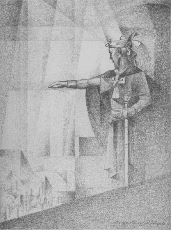 King Benjamin, Graphite Study #1, 2019