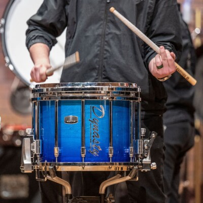 A RixStix Percussion student plays the drums.