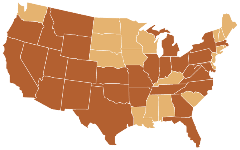 Map of the United States of America
